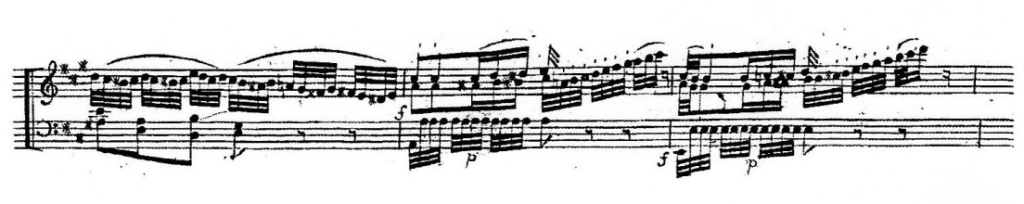 譜例1　第1楽章第5変奏第4～6小節（初版＝アルタリア版）